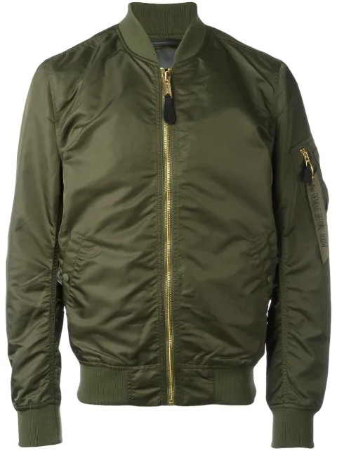 Alpha Industries zipped bomber jacket