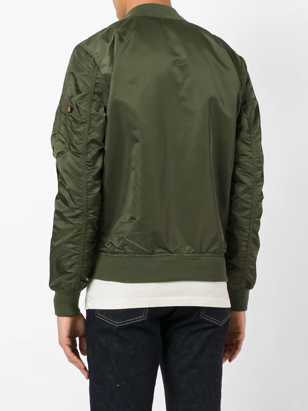 Alpha Industries bomberjack met rits Groen
