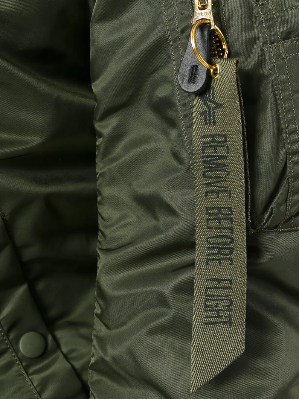 Alpha Industries bomberjack met rits Groen