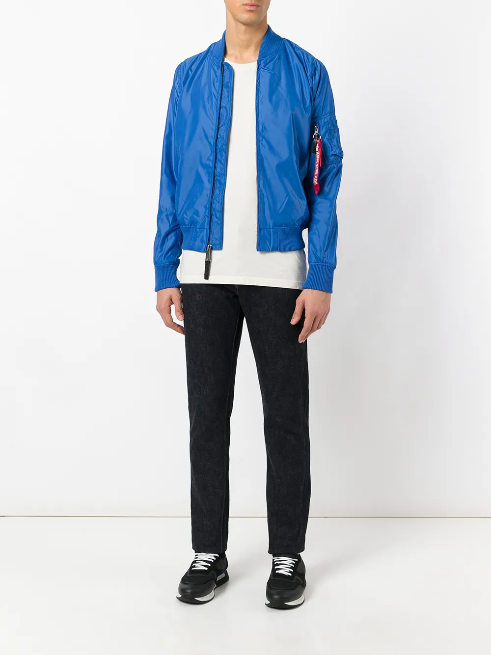 Alpha Industries bomberjack met rits Blauw
