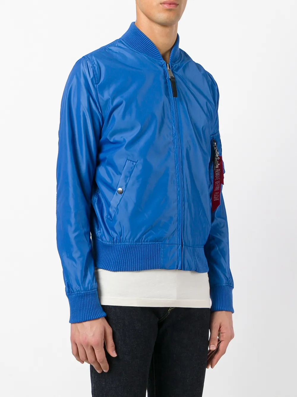 Alpha Industries bomberjack met rits Blauw