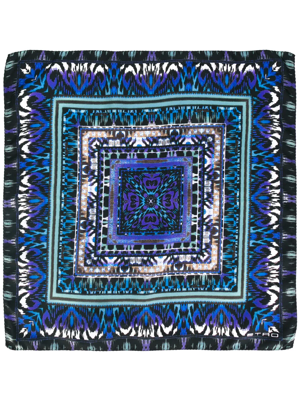 ETRO printed scarf Blauw