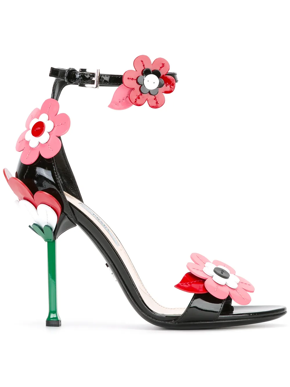 Prada floral sandals | Black | Image 1