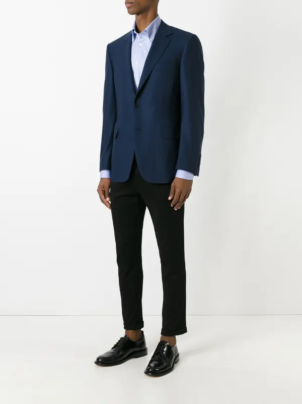 Canali ウール テーラードジャケット | ブルー | FARFETCH JP