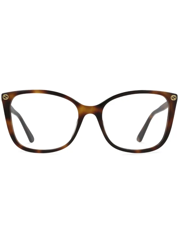 Gucci Eyewear べっ甲柄 眼鏡フレーム 通販 - FARFETCH