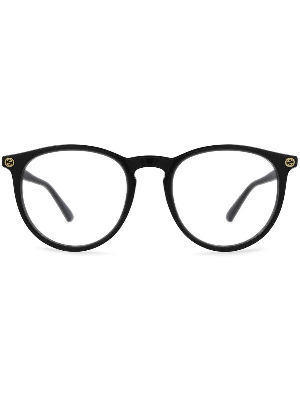 Gucci Eyewear round frame Glasses Black FARFETCH CA