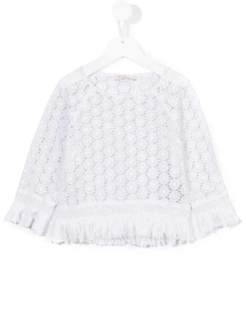 Dondup Kids вязаная крючком блузка