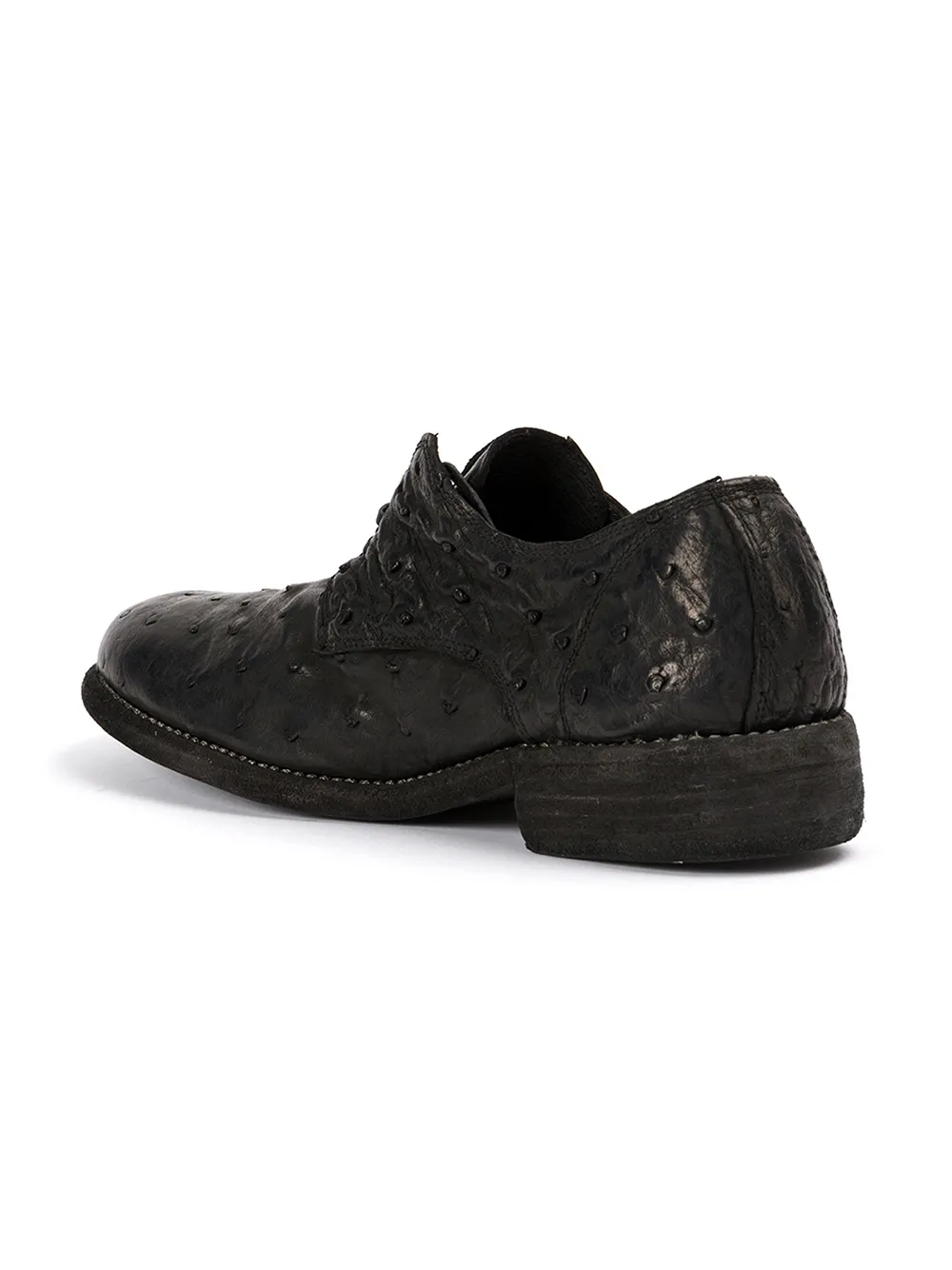 Guidi textured Derby shoes Black