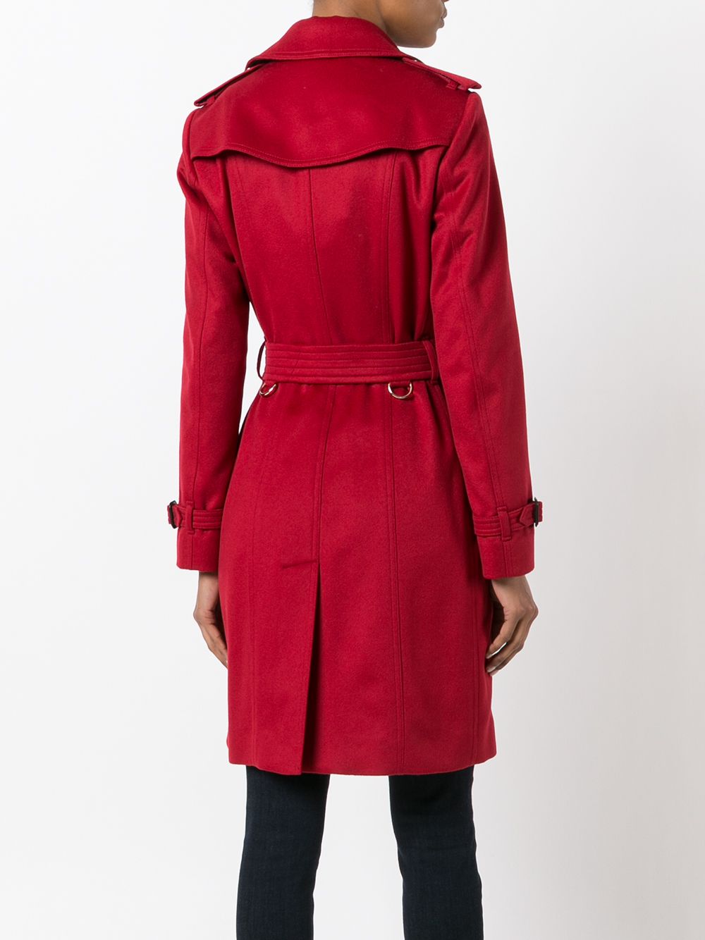 Burberry red hotsell cashmere coat