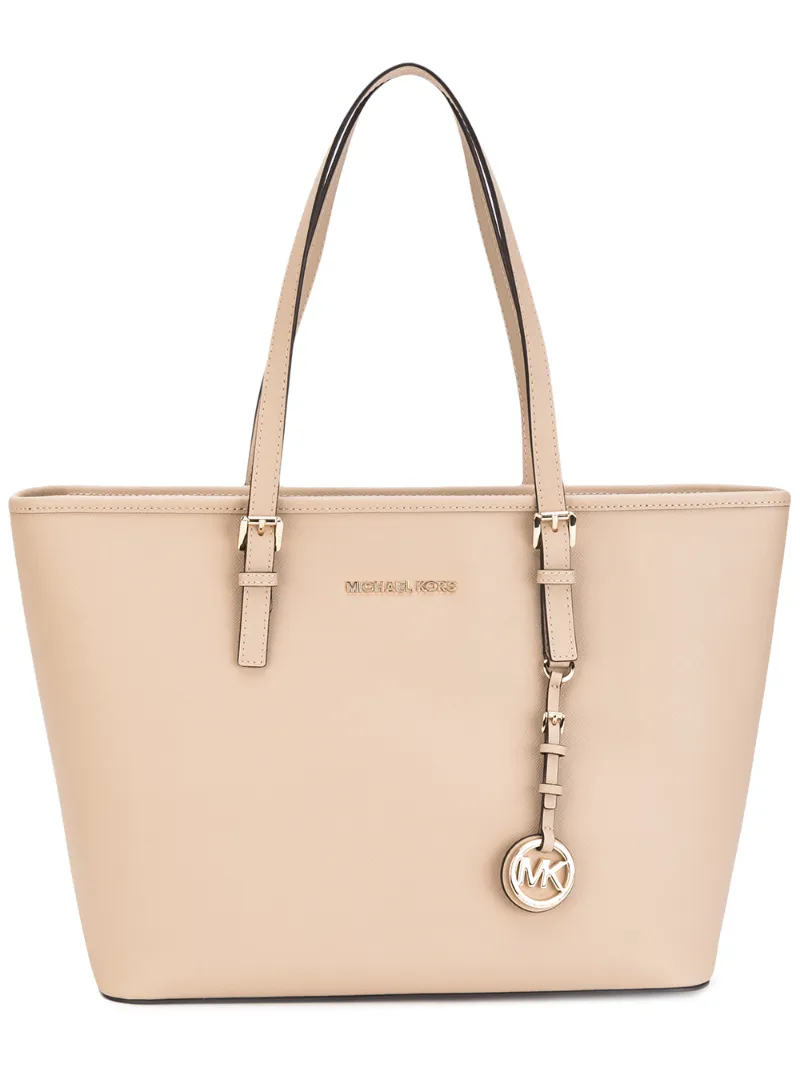 Michael Michael Kors - Jet Set tote bag - women - Calf Leather - One Size, Nude/Neutrals