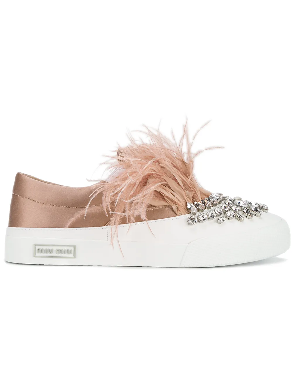 Miu Miu Embellished slip-on Sneakers - Tendenza classica, vale la pena avere Miu Miu Embellished slip-on Sneakers - Tendenza classica, vale la pena avere