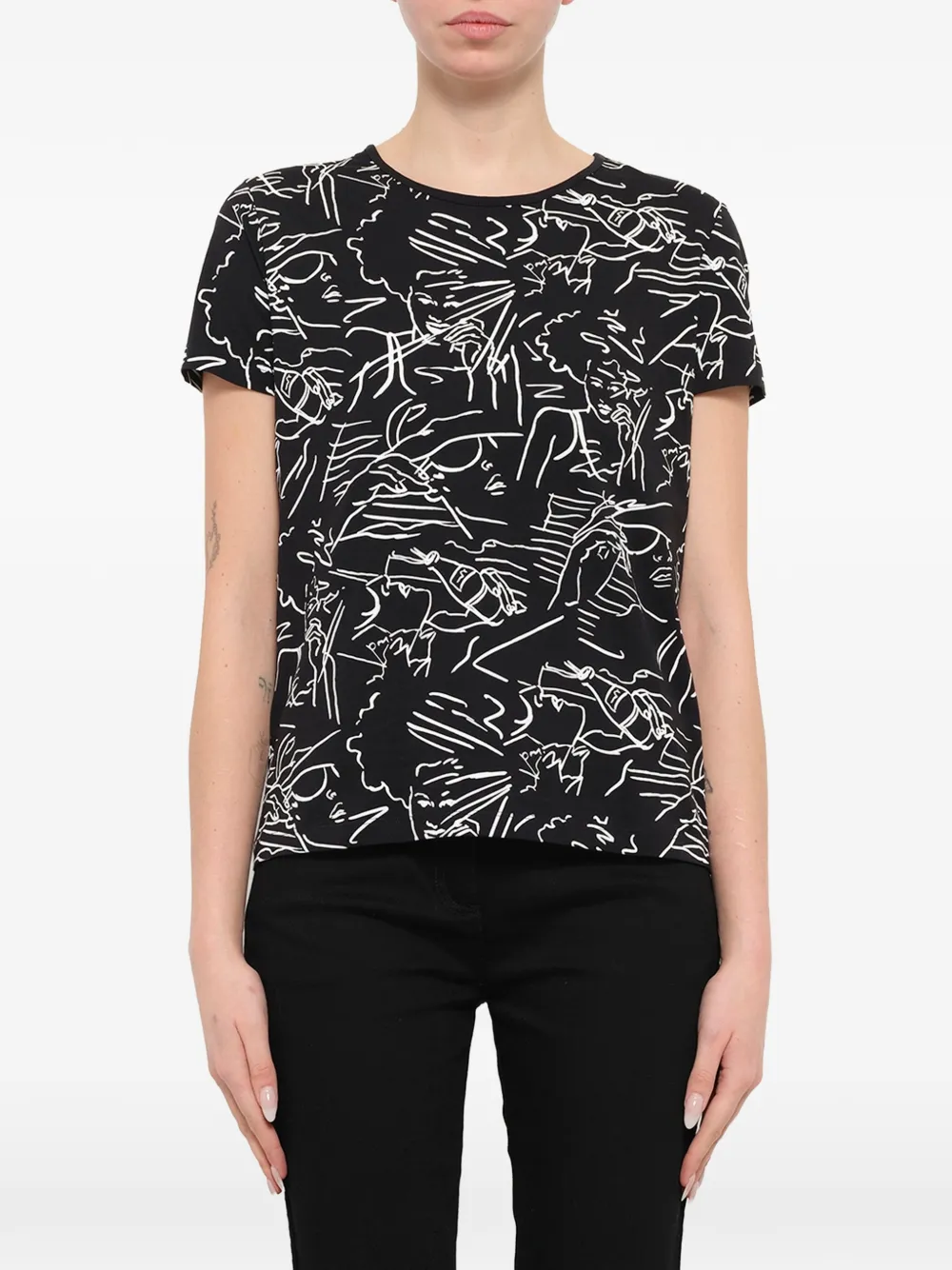 Kenzo contrast sketch T-shirt