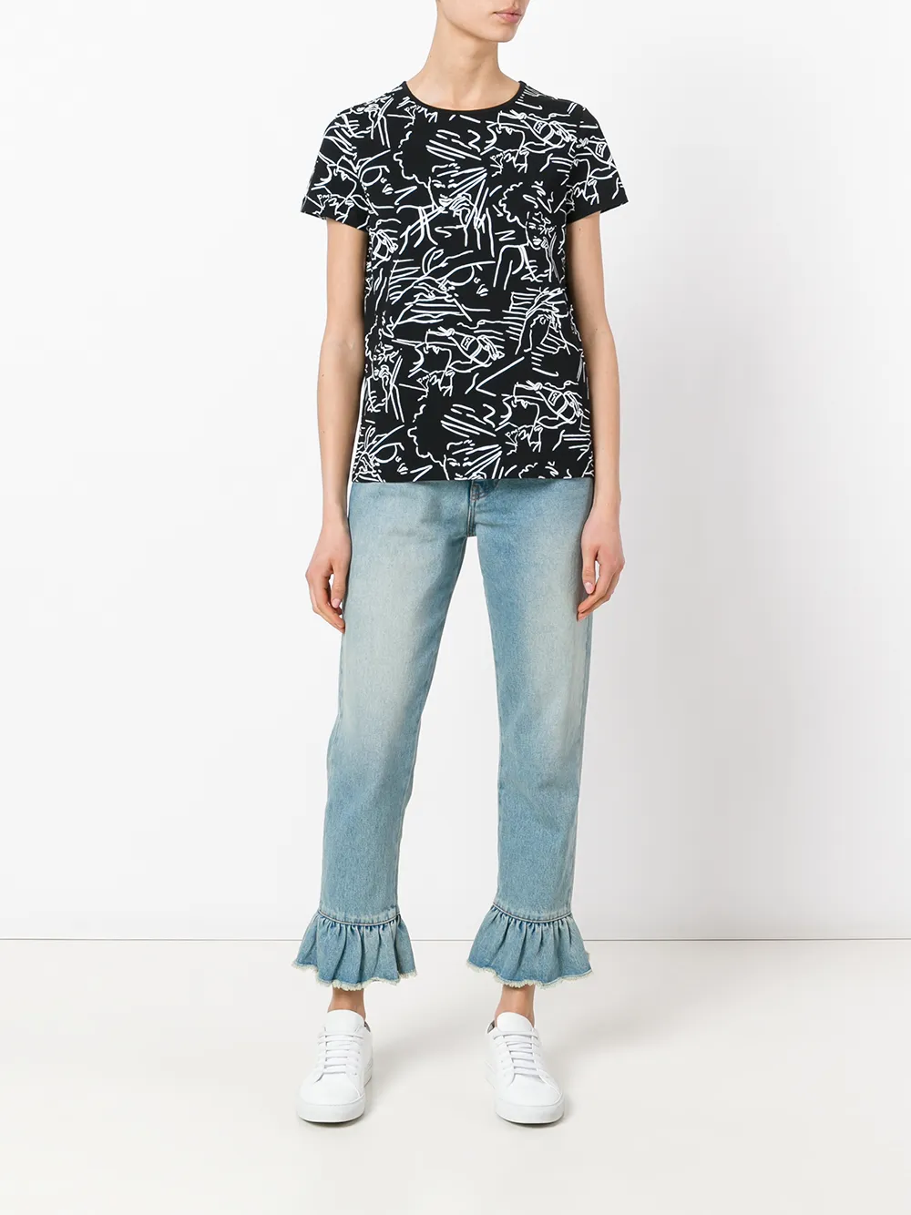  Kenzo T Shirt Mit Print   Schwarz 