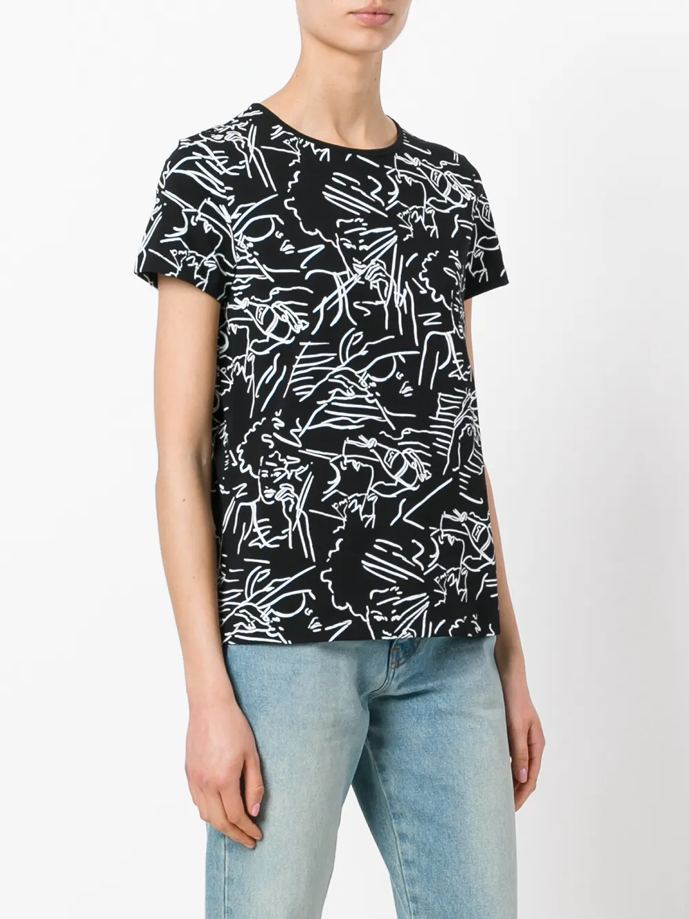  Kenzo T Shirt Mit Print   Schwarz 