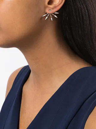 Pamela Love Five Spike Earrings Farfetch Pamela Love Five Spike Earrings