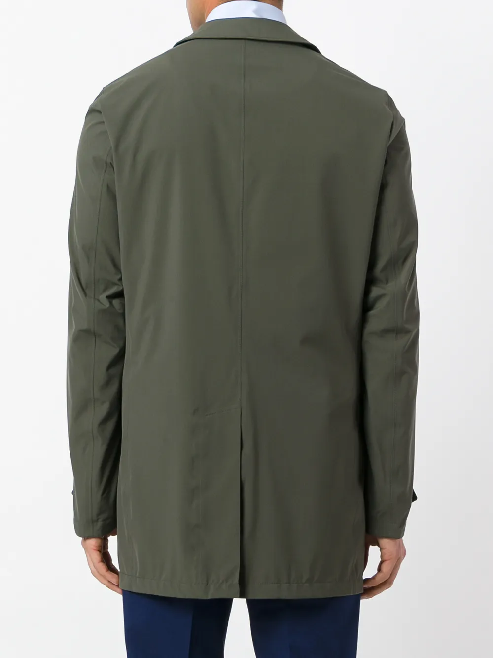 Herno Buttoned Short Coat In Green