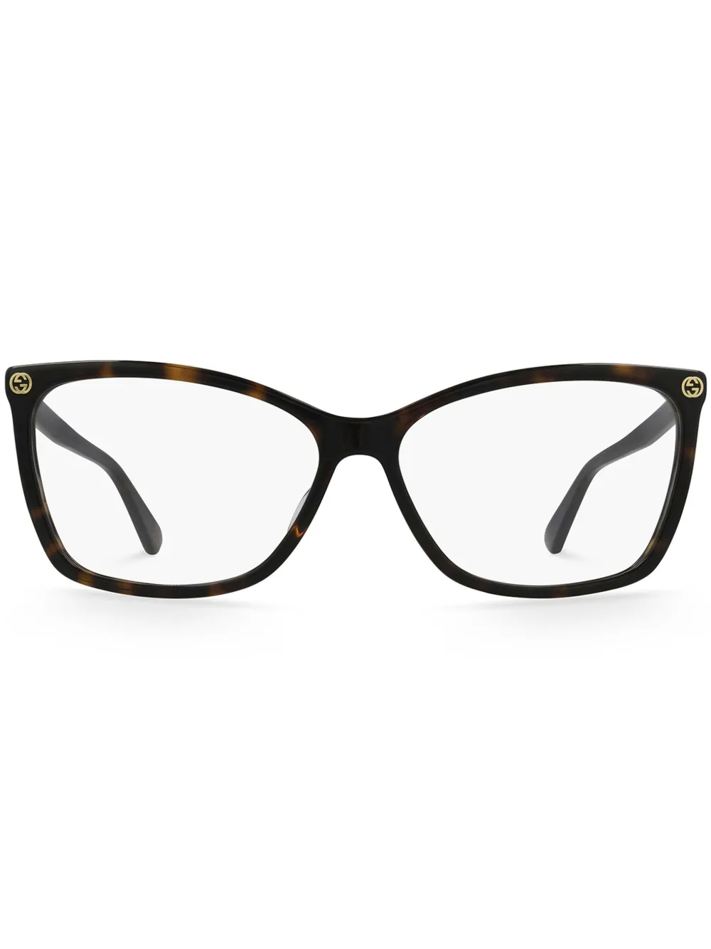 Gucci Eyewear Montatura effetto tartarugato - Marrone