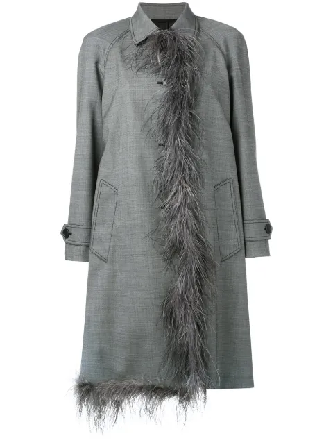 Prada fur trim coat