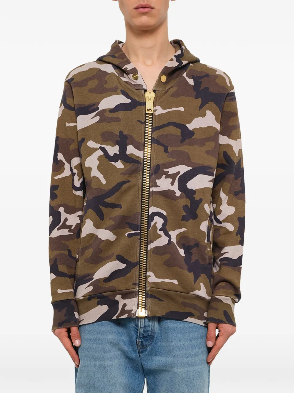 Palm Angels zipped hoodie - Green