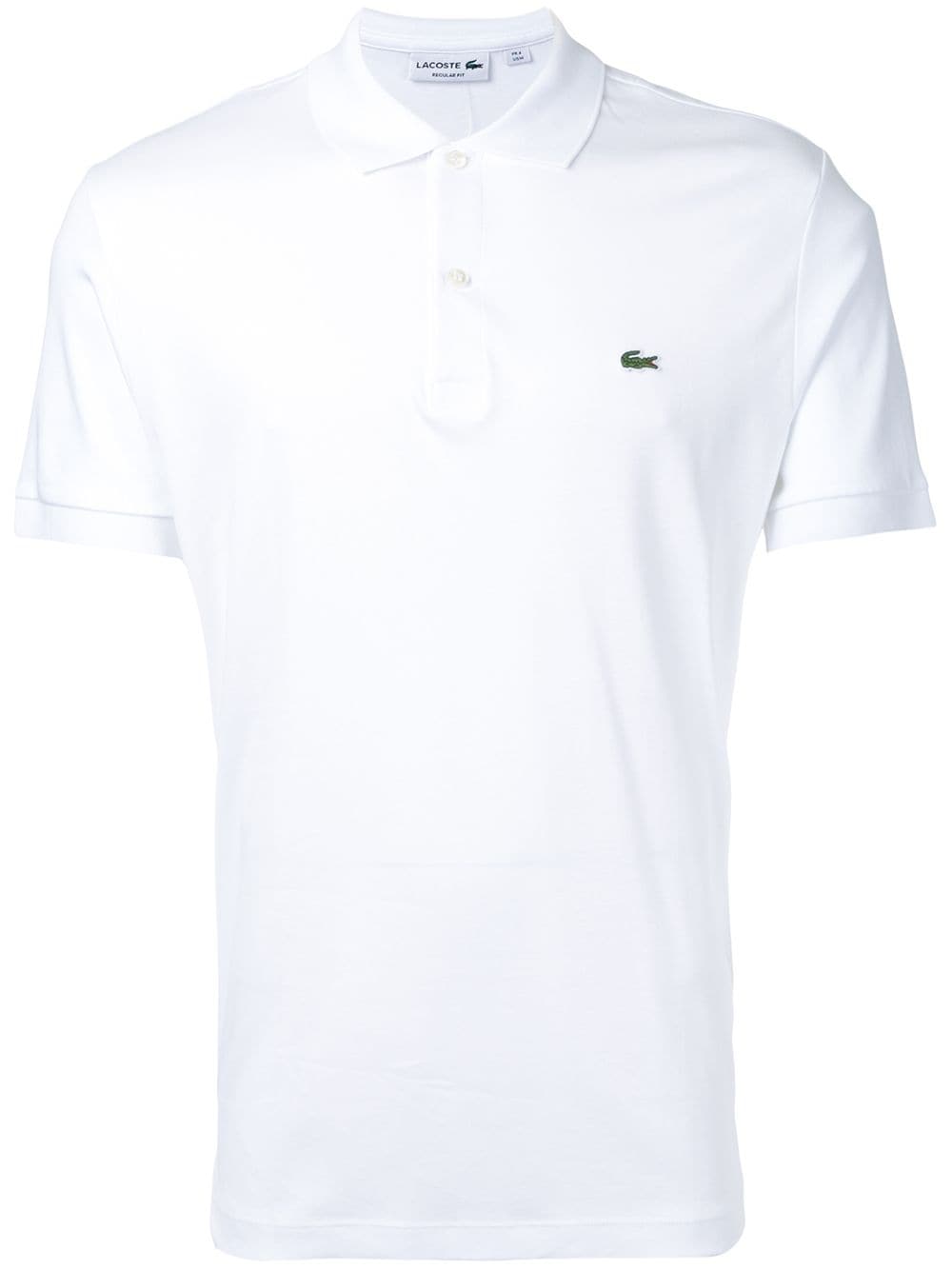 Lacoste Logo Patch Polo Shirt In White