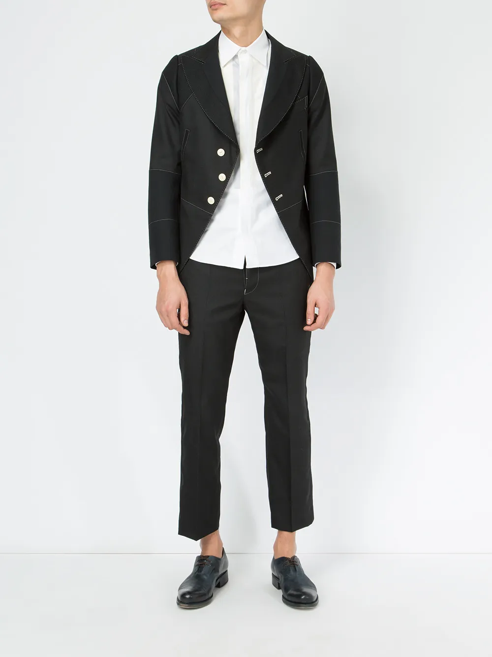 Shiro Sakai SHIGOTO X panelled jacket Zwart
