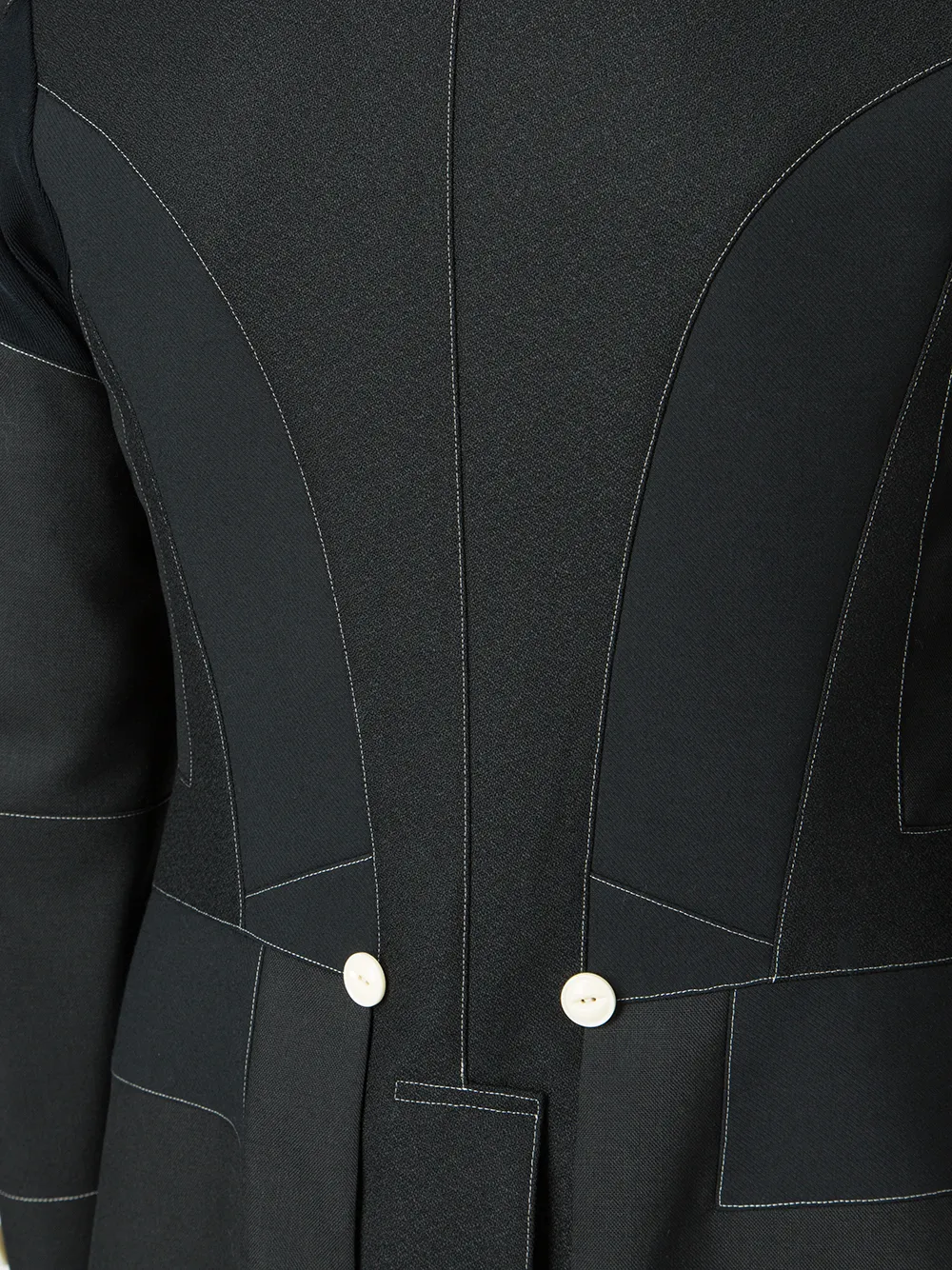 Shiro Sakai SHIGOTO X panelled jacket Zwart