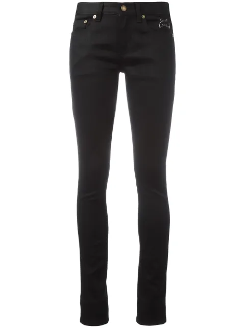 Saint Laurent raw low waisted skinny jeans