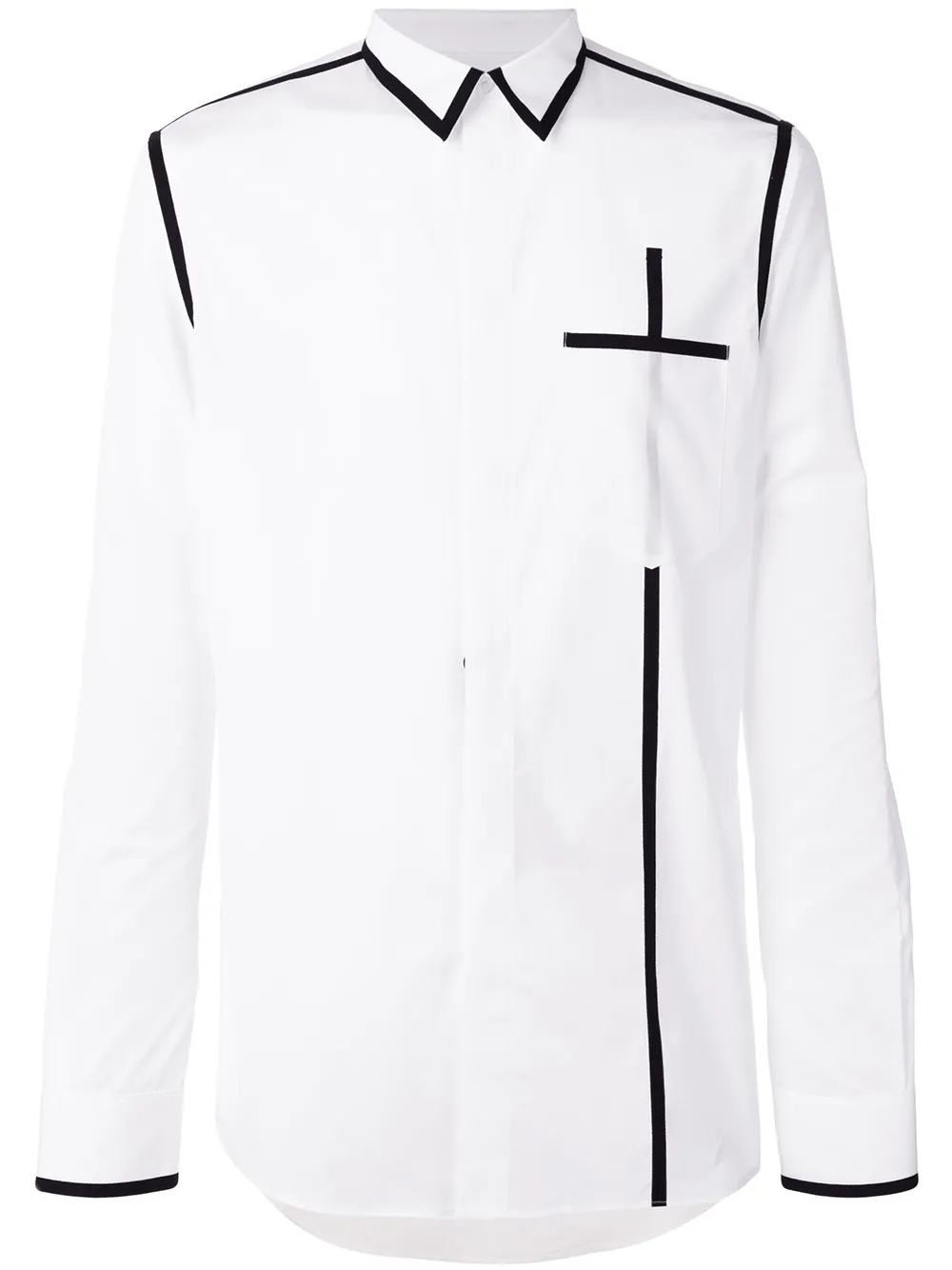 Givenchy contrast trim shirt - White