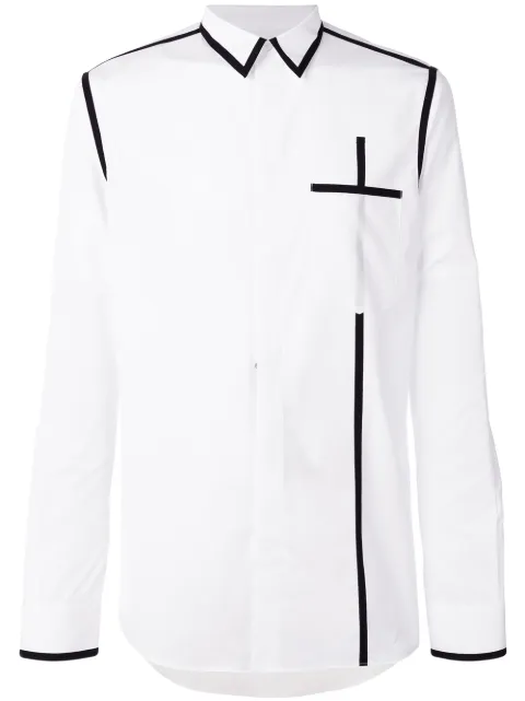 Givenchy chemise à bordures contrastantes