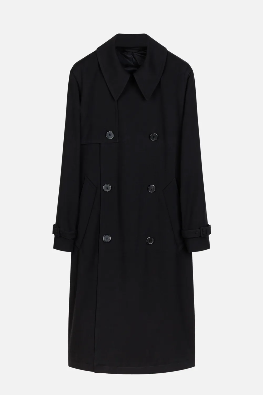 Ami Alexandre Mattiussi Black oversized trench coat