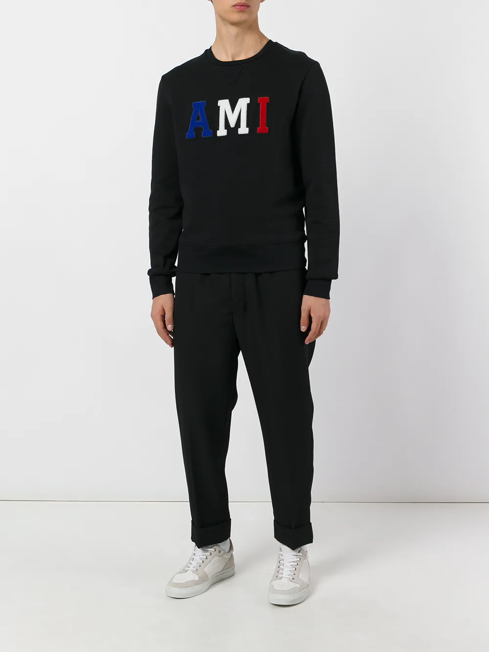 AMI Paris ami logo sweatshirt - Zwart
