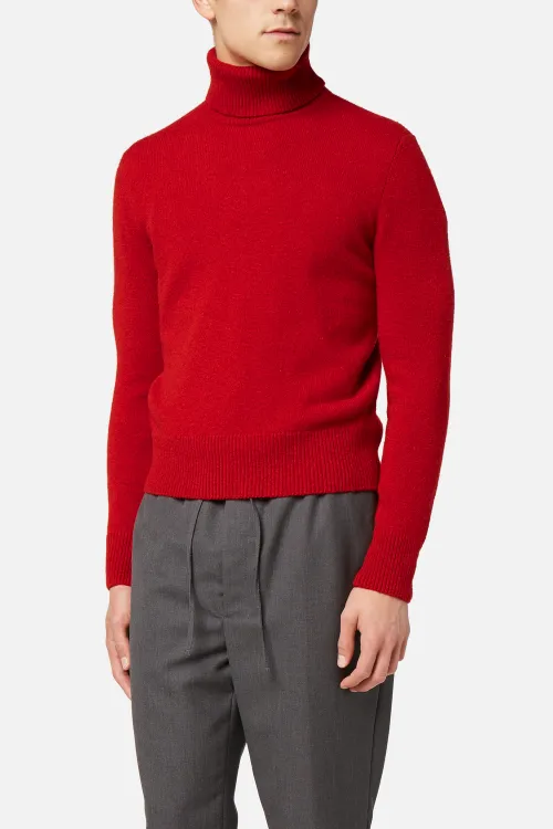 Ami Alexandre Mattiussi Red turtleneck 