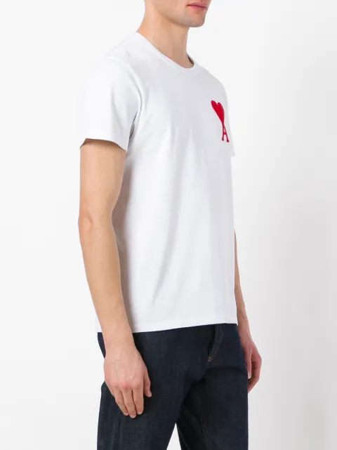 AMI ALEXANDRE MATTIUSSI AMI ALEXANDRE MATTIUSSI T-SHIRT MIT GRAFISCHEM PRINT - WEIß