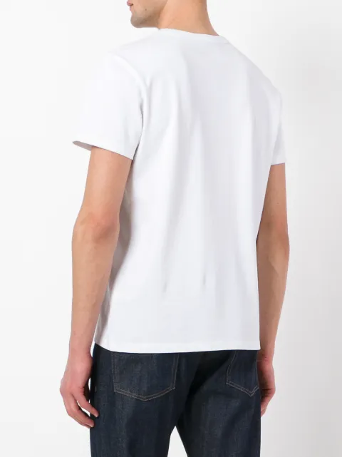 AMI ALEXANDRE MATTIUSSI AMI ALEXANDRE MATTIUSSI T-SHIRT MIT GRAFISCHEM PRINT - WEIß