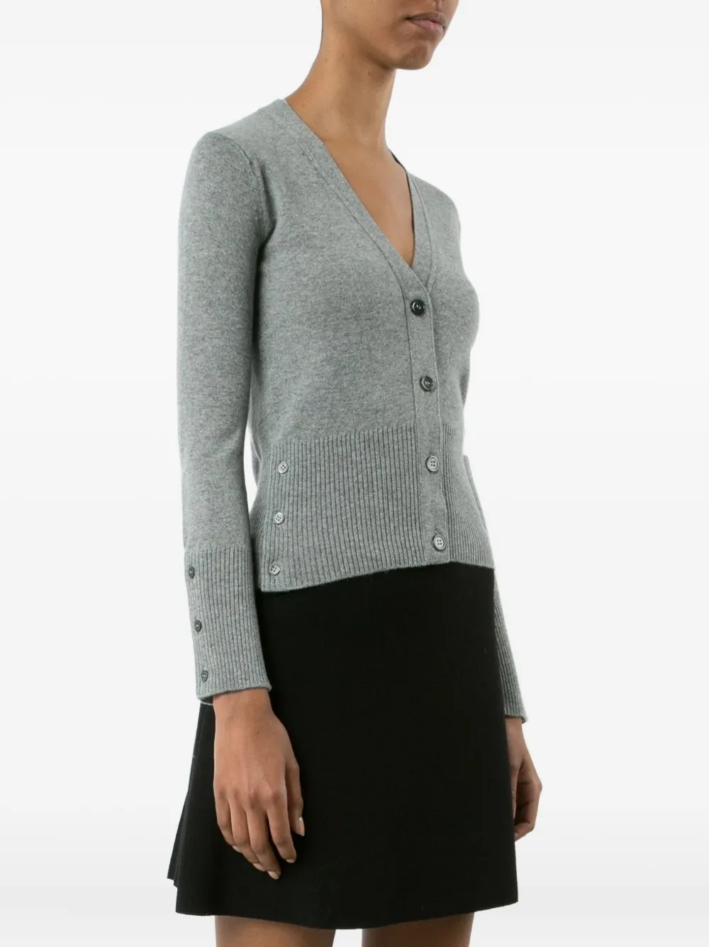  Thom Browne Gestreifter Cardigan   Grau 