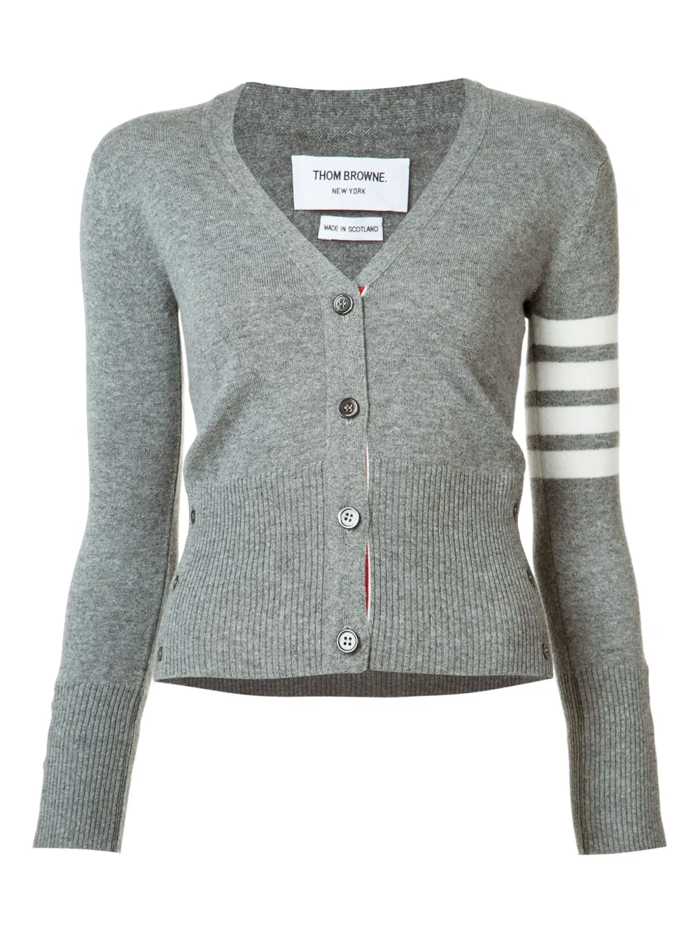 Thom Browne four-stripe cardigan | Grey | Image 1