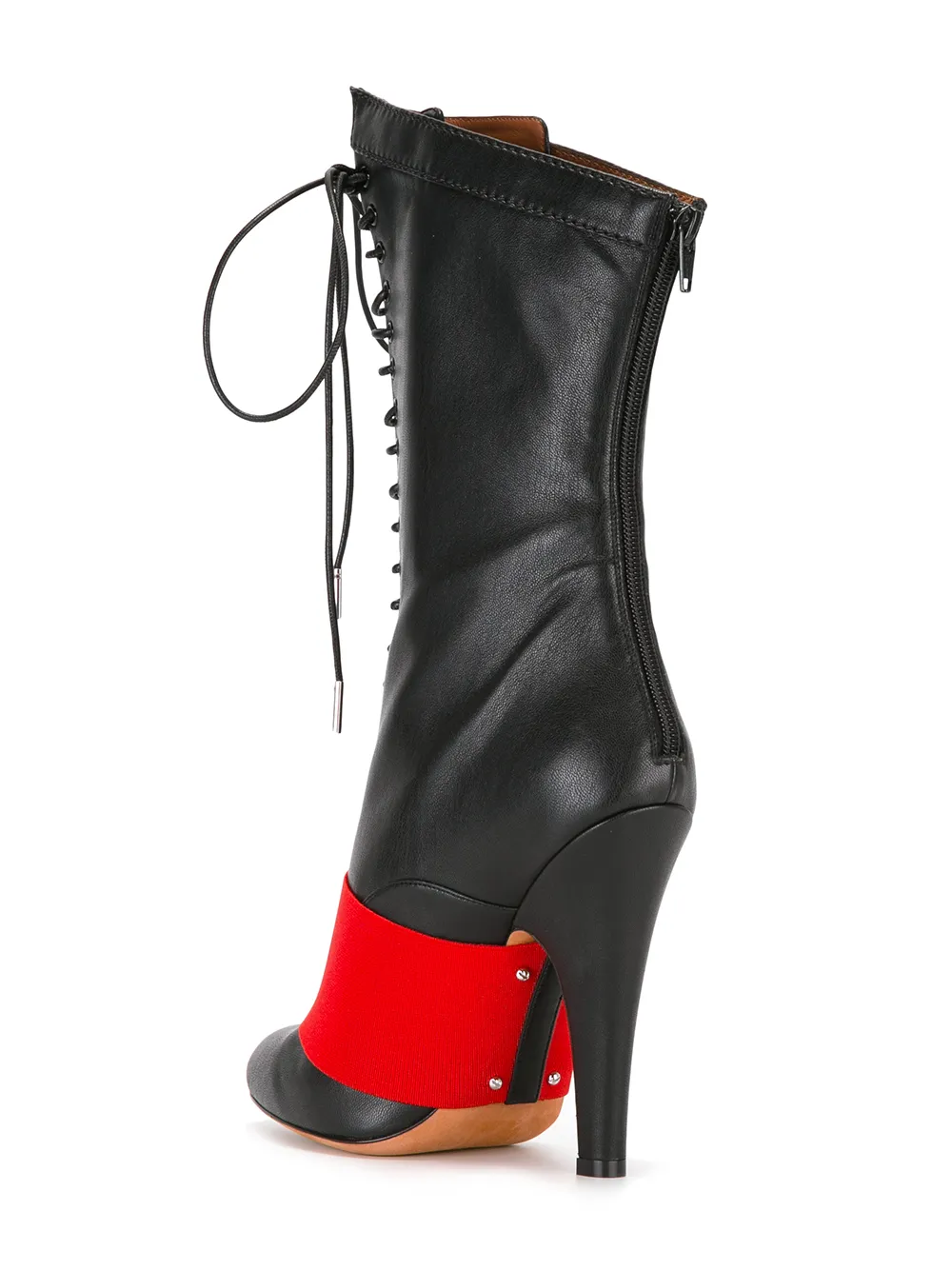Givenchy contrast panel lace-up boots Zwart