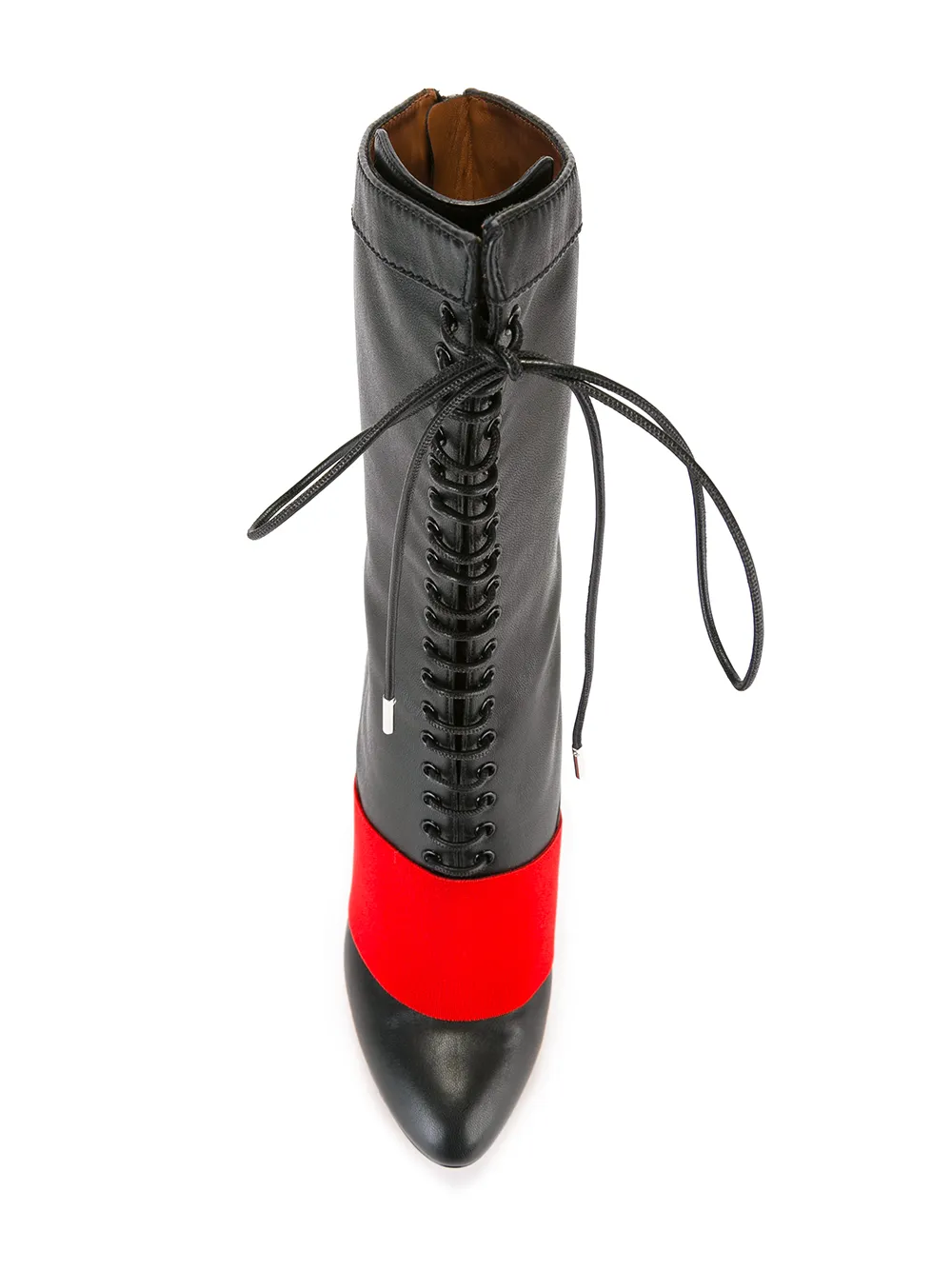 Givenchy contrast panel lace-up boots Zwart