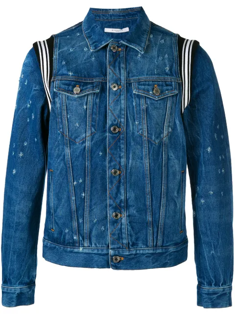 Givenchy veste en denim à effet usé