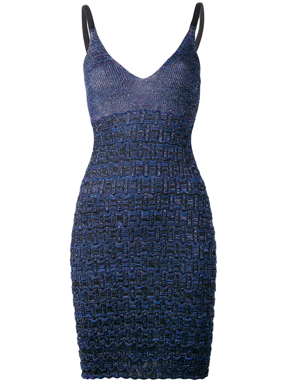 Kenzo metallic textured knit dress - Blu