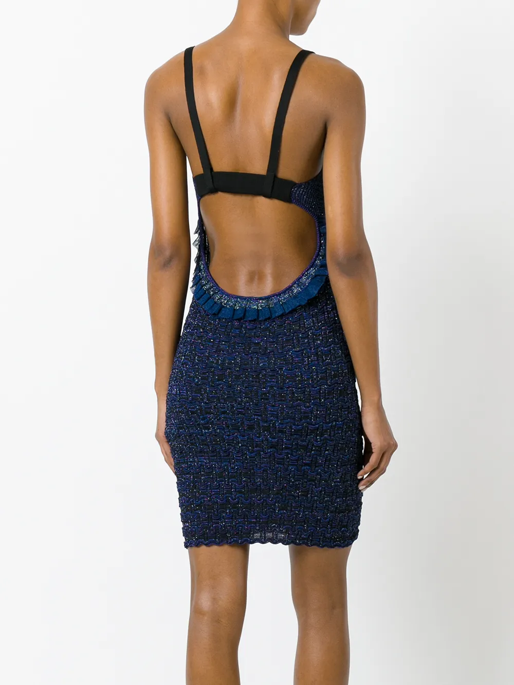 Kenzo metallic textured knit dress Blauw