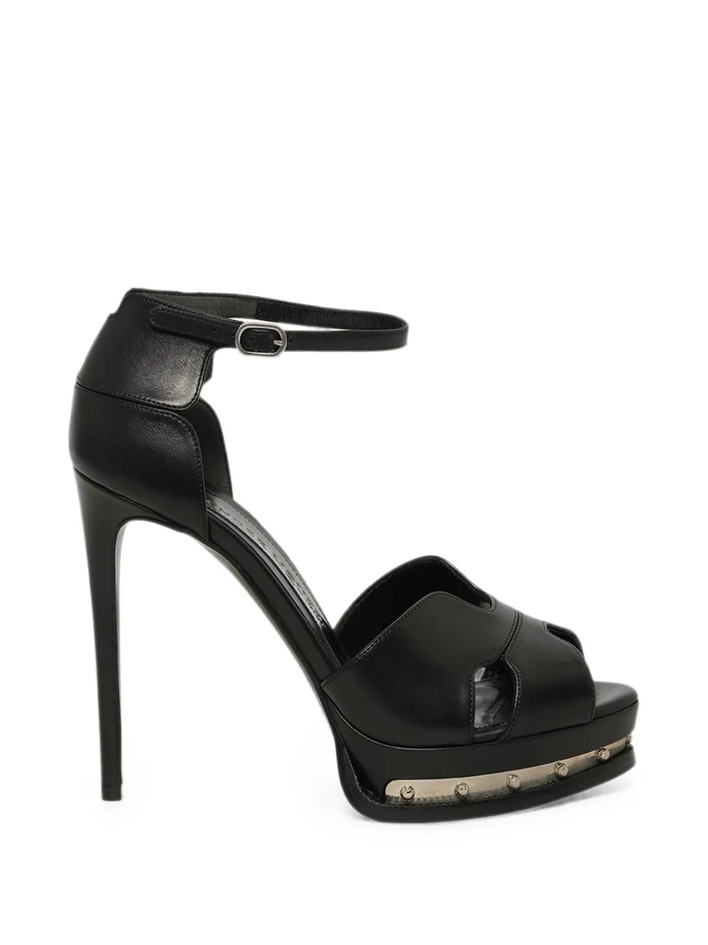 Alexander McQueen hobnail platform sandals Zwart