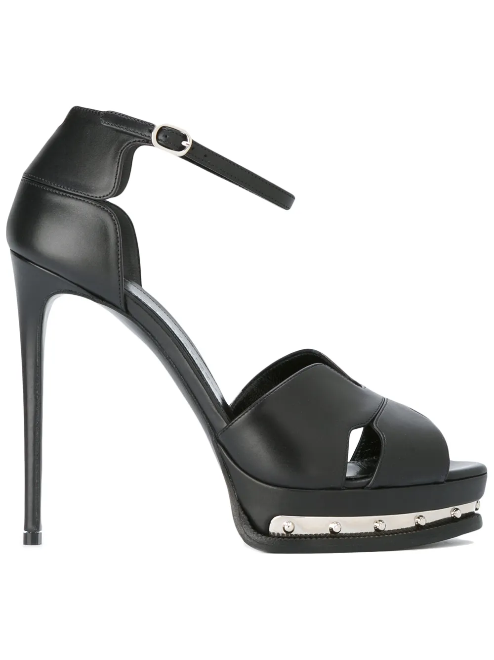 Alexander McQueen hobnail platform sandals Zwart