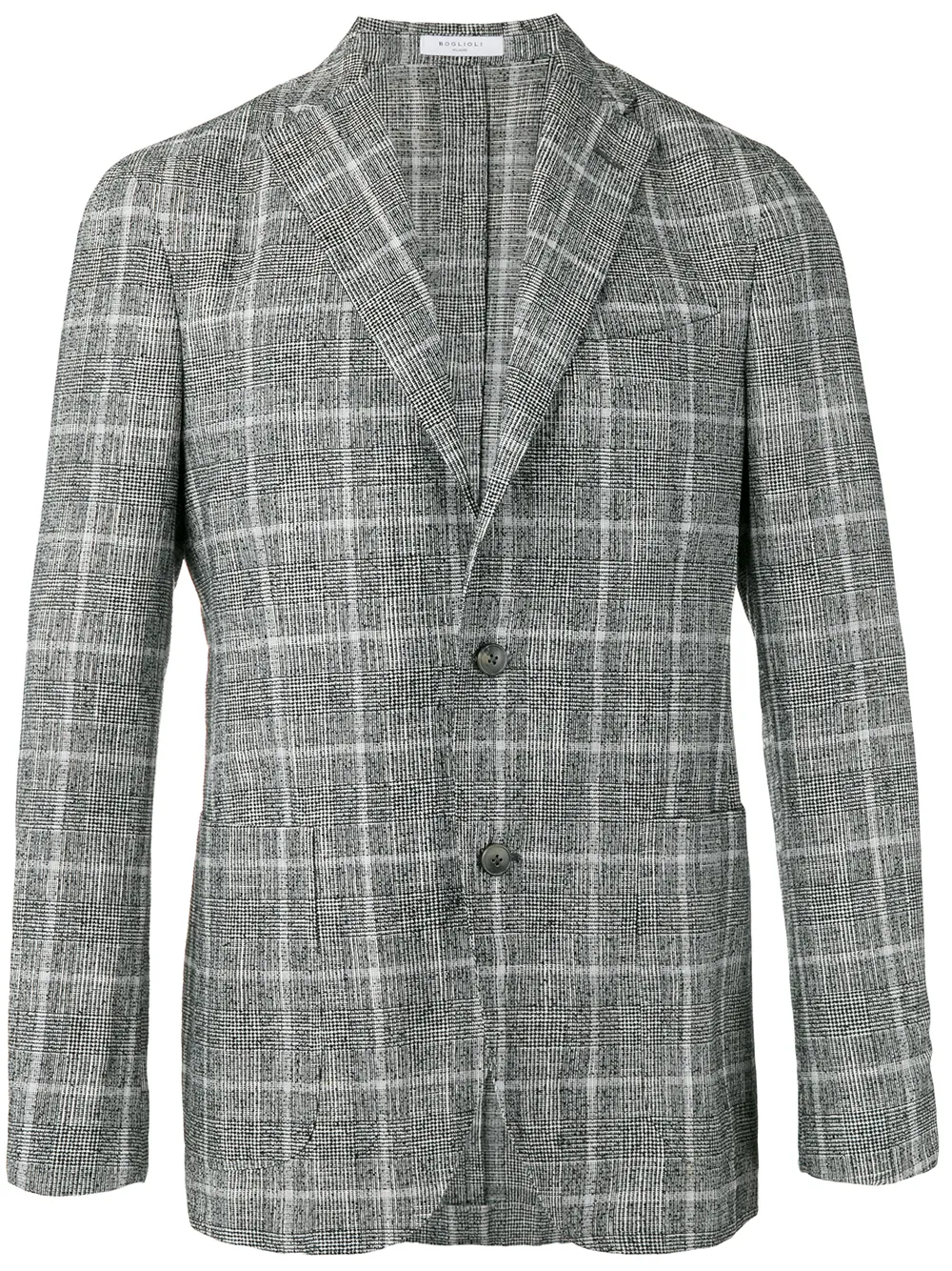 Boglioli checked two-button blazer Zwart