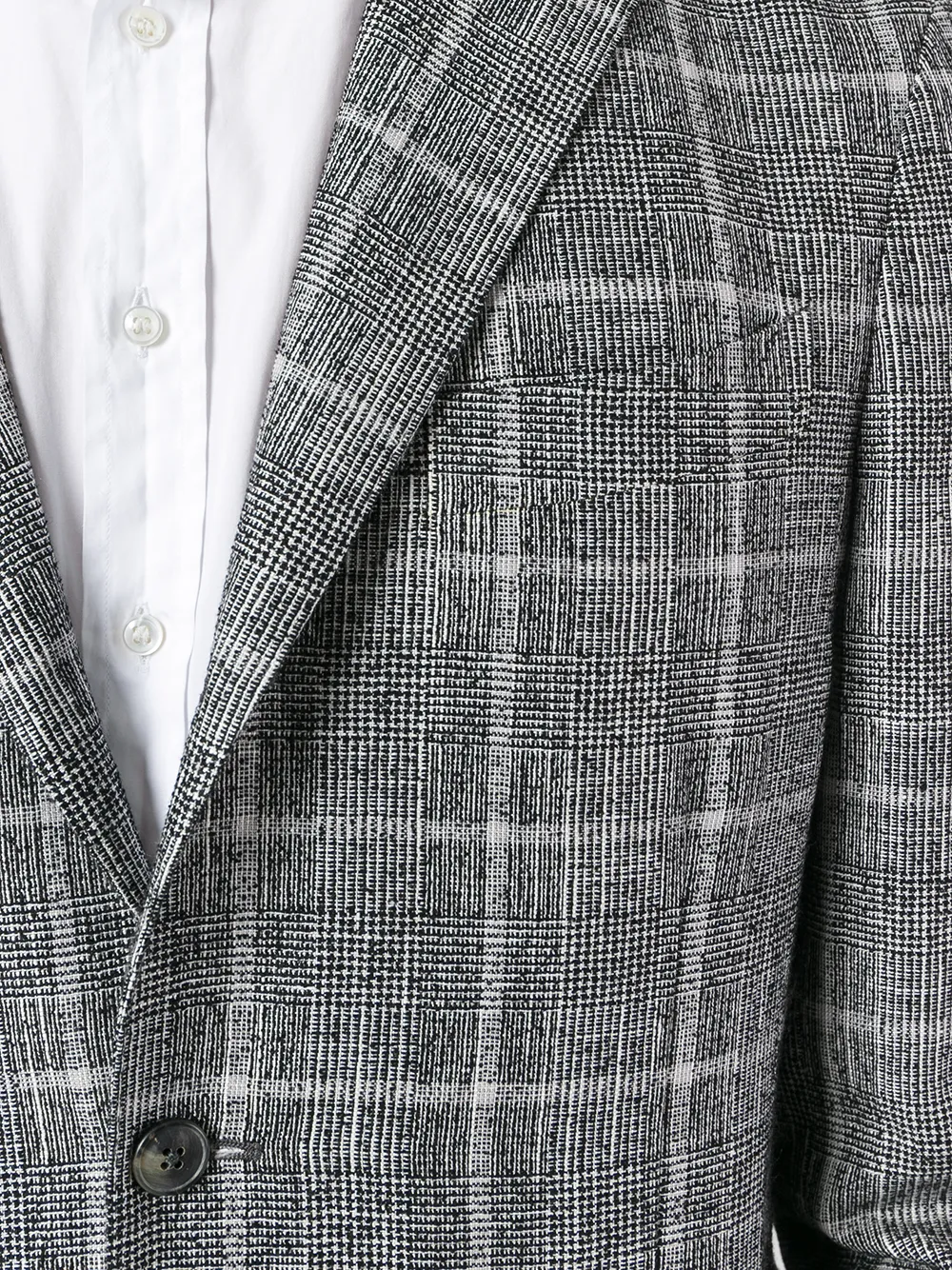 Boglioli Checked Two-button Blazer In Gray