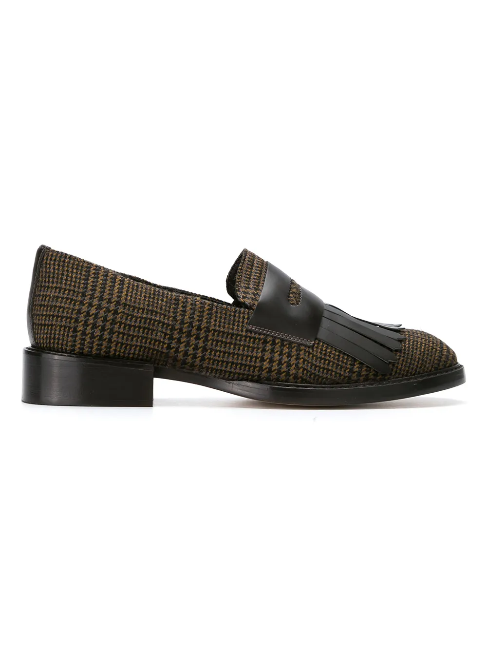 Sarah Chofakian fringed loafers Brown
