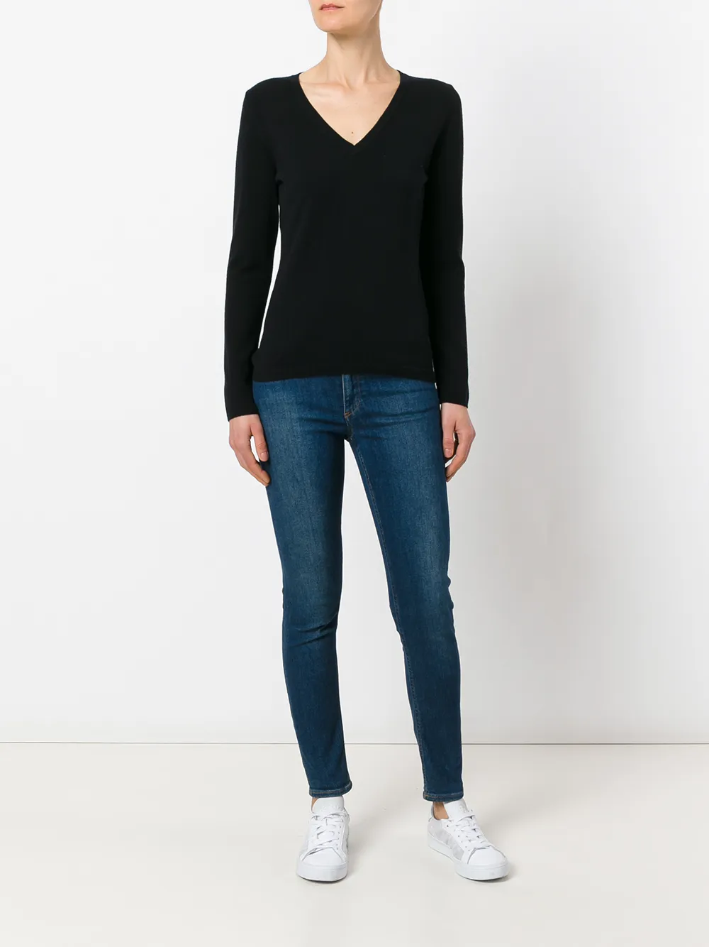 N.Peal cashmere fine-knit sweater Zwart