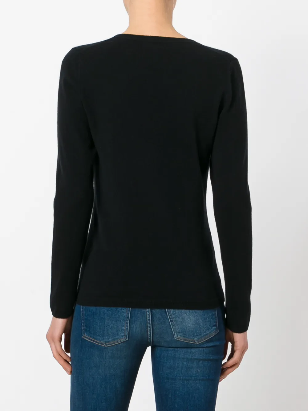 N.Peal cashmere fine-knit sweater Zwart