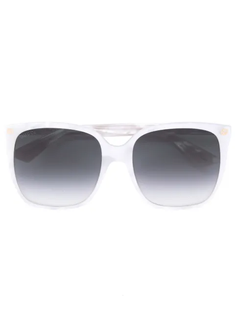 Gucci Oversize Gradient Square Sunglasses In White