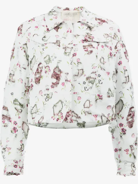 Giambattista Valli distressed floral jacket